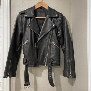 All Saints Biker Jacket (Black Leather)